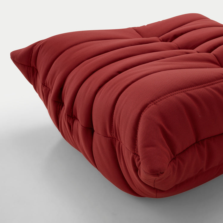 Pouf Togo Ligne Roset Velours Violet - 75x35cm - Bon état - Design Français